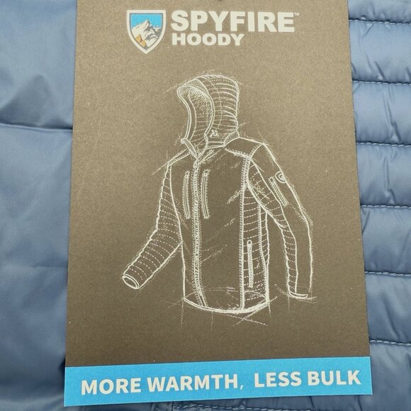 Kuhl Men's Size L Spyfire Hoody Goose Down Powell Blue MSRP $299 - Picture 2 of 16